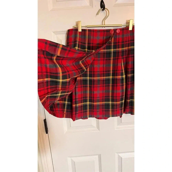 No Brand Dresses & Skirts - Vintage Pasta Women’s Size 12 medium Red Buffalo Plaid School Girl Mini Skirt Bu